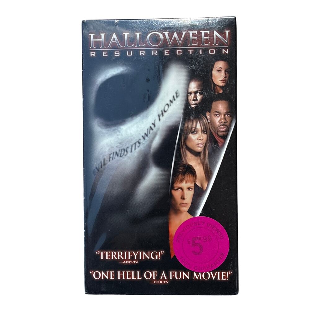 Halloween Resurrection (2002) VHS Tape Horror Slasher Jamie Lee Curtis Resealed